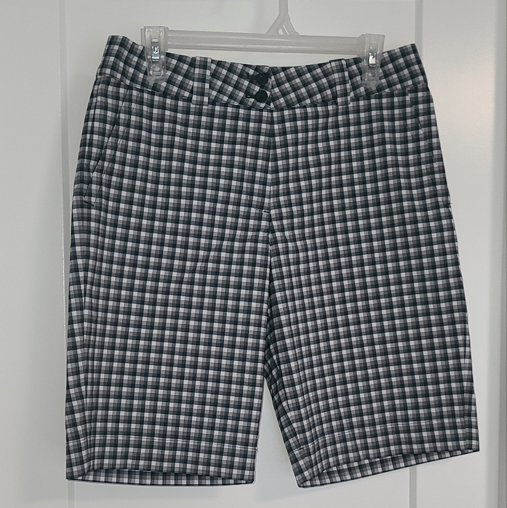 Nike golf shorts size med blue,grey &white